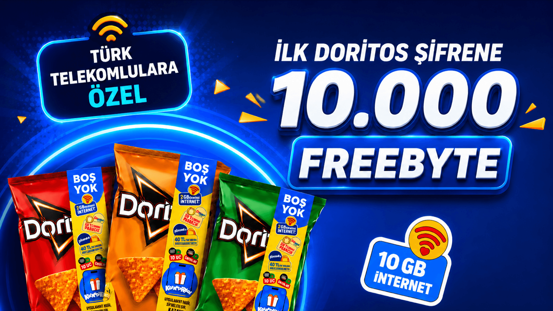 İlk Doritos Şifrene KazandıRio'dan 10.000 FreeByte kazanma şansı!